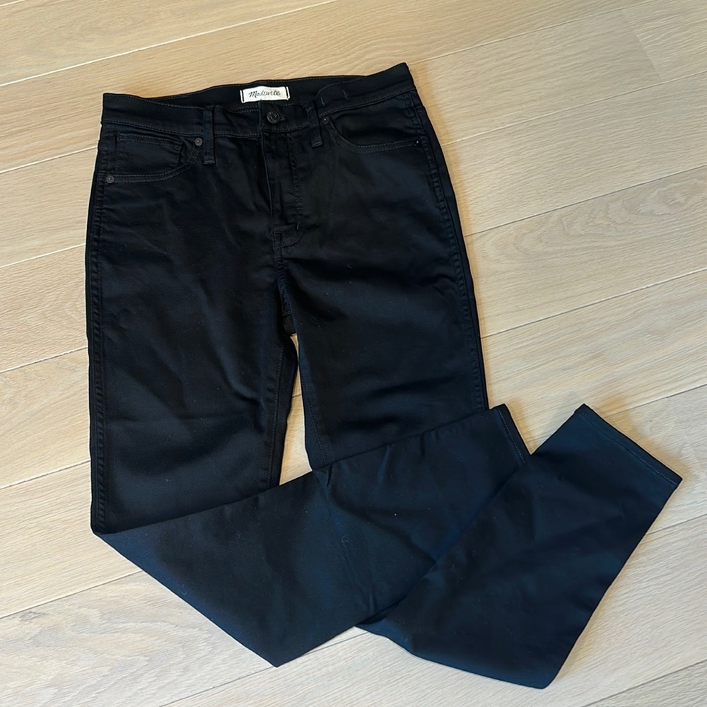 Madewell 10” High Rise Stretch Skinny in Black Frost